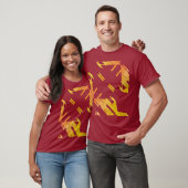 Moderne Orange Südwestkunst Abstrakt aussehen T-Shirt (Unisex)