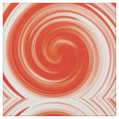 Moderne Orange Swirl Abstrakte Kunst Stoff (Nahaufnahme)