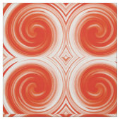Moderne Orange Swirl Abstrakte Kunst Stoff (Muster)