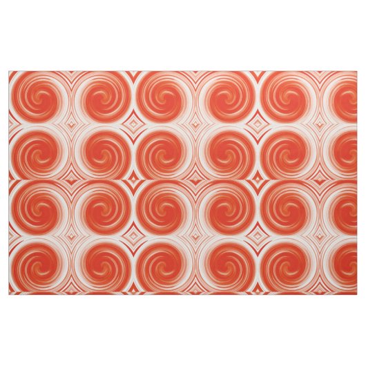 Moderne Orange Swirl Abstrakte Kunst Stoff (Fat Quarter (45,7 x 55,9 cm))