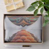 Moderne Orange Tree Illustration Seidenpapier (Geschenk)