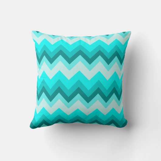 moderne Orange Türkis Zickzack mr und mrs Kissen (Rückseite)