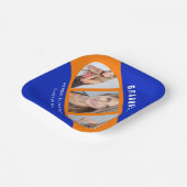 Moderne Orange- und Blue-Abschluss-Fotolage Pa Pappteller (Gewinkelt)