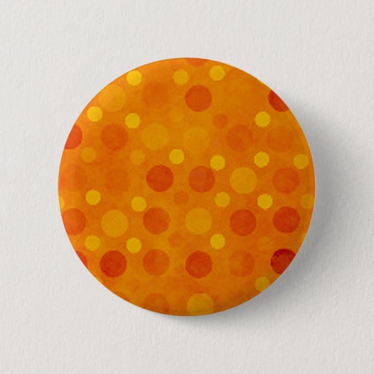 Moderne orange und gelbe Tupfen Button (Vorderseite)