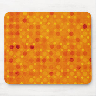 Moderne orange und gelbe Tupfen Mousepad