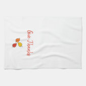 Moderne Orange- und Gold-Blätter danken Geschirrtuch (Horizontal)