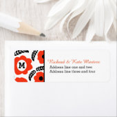 Moderne Orange und Rote Flora Personalisiert (Insitu)