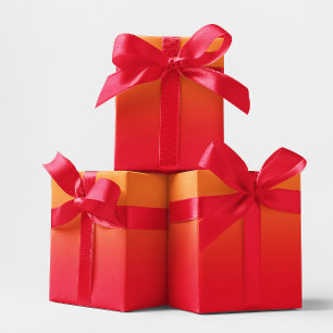 Moderne Orange und Rote Ombre Geschenkpapier