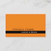 Moderne Orange und Schwarz Chic Einfach Beruflich Visitenkarte (Vorderseite)