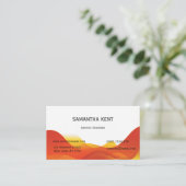 Moderne, orange und weiß visitenkarte (Stehend Vorderseite)