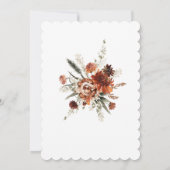 Moderne Orange- und Weißhochzeit Einladung (Rückseite)