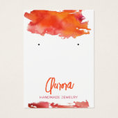Moderne Orange Wasserfarbe-Wasch-Jewelry-Display-K (Vorderseite)