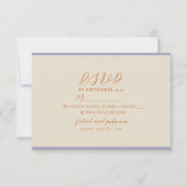 Moderne Orange Wedding RSVP Card Karte (Vorderseite)