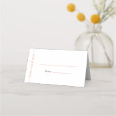 Moderne Orangefaltete Platzkarte (Vorderseite)