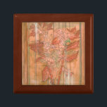 Moderne orangefarbene Blütendrucke auf gestreiftem Geschenkbox<br><div class="desc">Dieses moderne orangefarbene Blumenbild aus Jennifer Goldberger ist eine originelle Kreation und liegt auf einem abgeschnittenen Hintergrund. Die Blume passen fast zum Hintergrund. Lass es passt sich der Erholung deiner Zuhause an,  indem du es heute kaufst!</div>