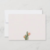 Moderne orangefarbene Kakteen Wedding RSVP Card Einladung (Rückseite)