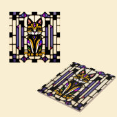 Moderne Orangefarbene Katze - Illustration Fliese