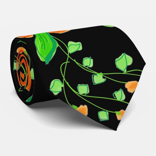 Moderne orangefarbene Krawatte (Gerollt)