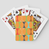 Moderne Orangefarbene Patternkarten aus dem Mittel Spielkarten (Rückseite)