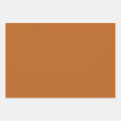 Moderne orangefarbene, robuste Papierfolien Geschenkpapier Set (Vorderseite 3)