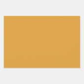 Moderne orangefarbene, robuste Papierfolien Geschenkpapier Set (Vorderseite 2)