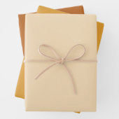 Moderne orangefarbene, robuste Papierfolien Geschenkpapier Set (Beispiel)