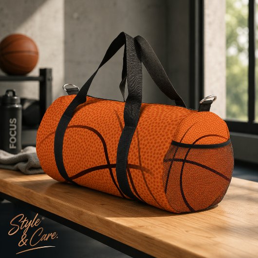 Moderne orangefarbene Sporttasche – einzigartiger Duffle Bag