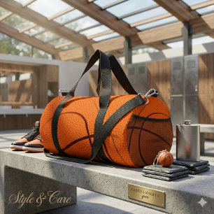Moderne orangefarbene Sporttasche – einzigartiger  Duffle Bag