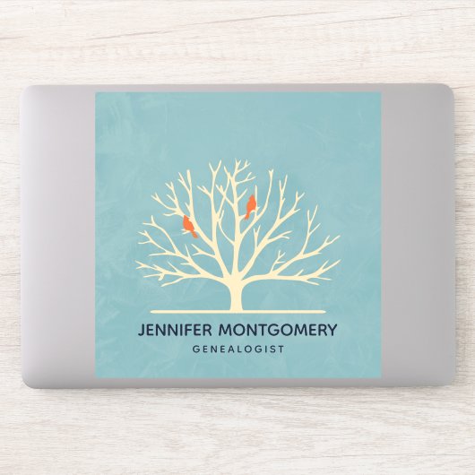 Moderne orangefarbene Vögel in einer großflächigen Aufkleber (Computer)