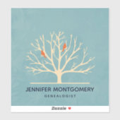 Moderne orangefarbene Vögel in einer großflächigen Aufkleber (Blatt)