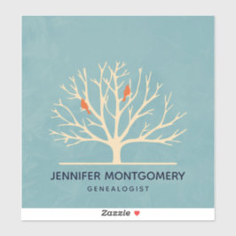 Moderne orangefarbene Vögel in einer großflächigen Aufkleber