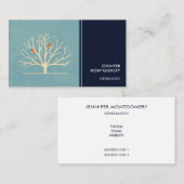 Moderne orangefarbene Vögel in einer großflächigen Visitenkarte (Vorne/Hinten)