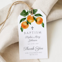 Moderne Orangen Citrus Taufe