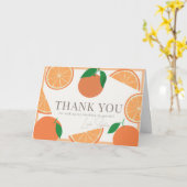 Moderne Orangen & Orangenscheiben Geburtstag Karte (Gelbe Blume)