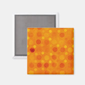 Moderne Orangen- und Gelbpolka-Punkte Magnet (Vorderseite/Rückseite)