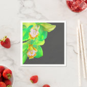 Moderne, orchfarbene Aquarellkunst Serviette (Beispiel)