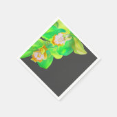 Moderne, orchfarbene Aquarellkunst Serviette (Ecke)