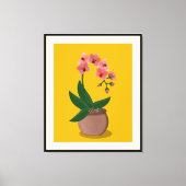 Moderne Orchid-Illustration des Mittelalters Leinwanddruck (Vorderseite)