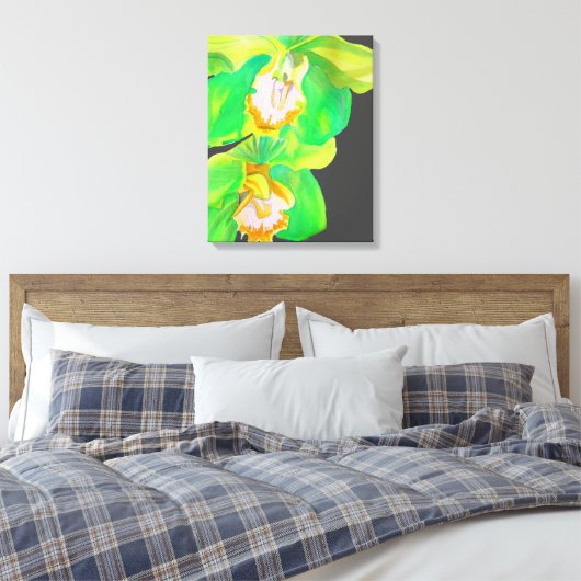 Moderne Orchidee moderne Blume Leinwanddruck (Insitu (Schlafzimmer))