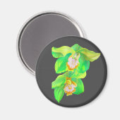 Moderne Orchidee moderne Blume Magnet (Vorderseite/Rückseite)