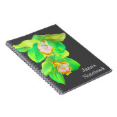 Moderne Orchidee moderne Blume Notizblock (Rechte Seite)