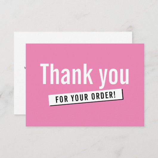 MODERNE ORDER INSERT Geschäft danke Ihnen Süßigkei (Vorne/Hinten)