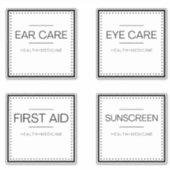 Moderne Organisationssiegel für Bad Aufkleber (Vorderseite)