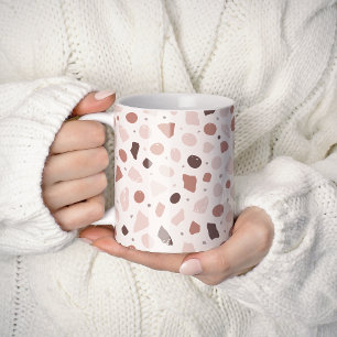 Moderne organische Terrazzo Abstrakte Steinmosai Kaffeetasse