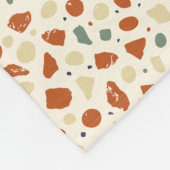 Moderne Organische Terrazzo | Abstraktes Steinmosa Fleecedecke (Ecke)