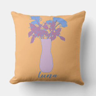 Moderne Original Blume Kunstmalerei Kissen