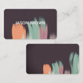 moderne, originale abstrakte Farbanstrich-Konstruk Visitenkarte (Vorne/Hinten)