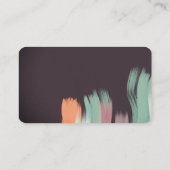 moderne, originale abstrakte Farbanstrich-Konstruk Visitenkarte (Rückseite)