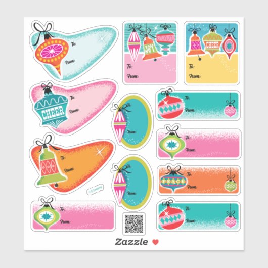 Moderne Ornamente aus dem Mittelalter Weihnachtsge Aufkleber (Blatt)