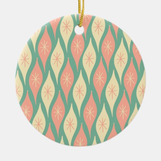 Moderne Ornamente Muster Aquamarin & rot (Vorne)